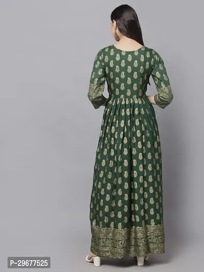 Stylish Green Viscose Rayon Kurta For Women-thumb2