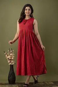 Stylish Red Viscose Rayon Kurta For Women-thumb2