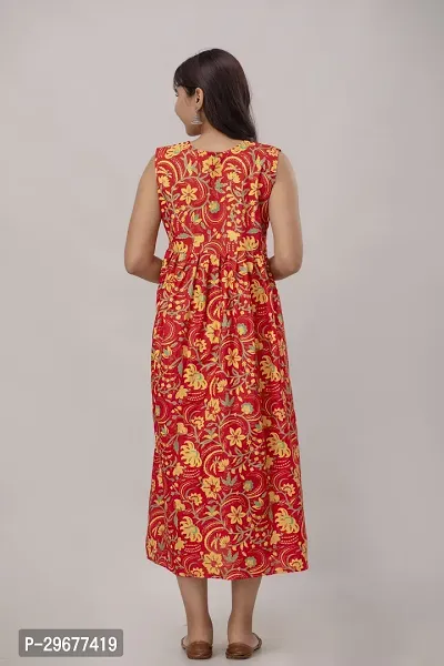 Stylish Red Viscose Rayon Kurta For Women-thumb2