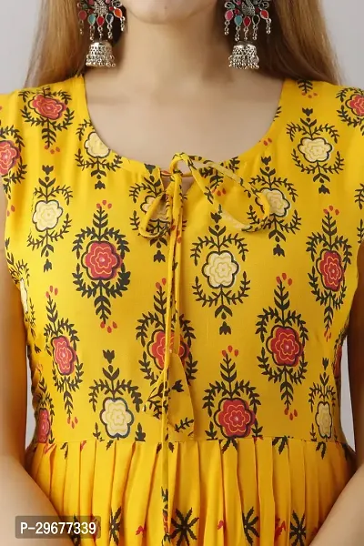 Stylish Yellow Viscose Rayon Kurta For Women-thumb4