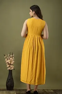 Stylish Yellow Viscose Rayon Kurta For Women-thumb1