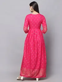 Stylish Pink Viscose Rayon Kurta For Women-thumb1