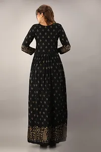 Stylish Black Viscose Rayon Kurta For Women-thumb1