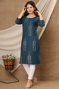 Fancy Cotton Printed Kurtas For Women-thumb1