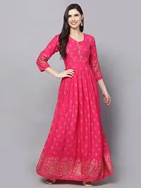 Stylish Pink Viscose Rayon Kurta For Women-thumb4