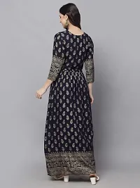 Stylish Navy Blue Viscose Rayon Kurta For Women-thumb1