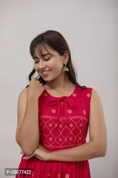 Stylish Pink Viscose Rayon Kurta For Women-thumb3