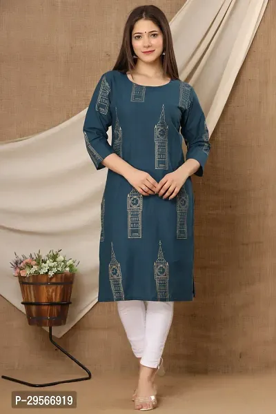 Fancy Cotton Printed Kurtas For Women-thumb0