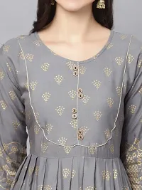 Stylish Grey Viscose Rayon Kurta For Women-thumb3