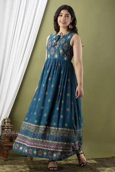 Attractive Rayon Anarkali Kurta For Women