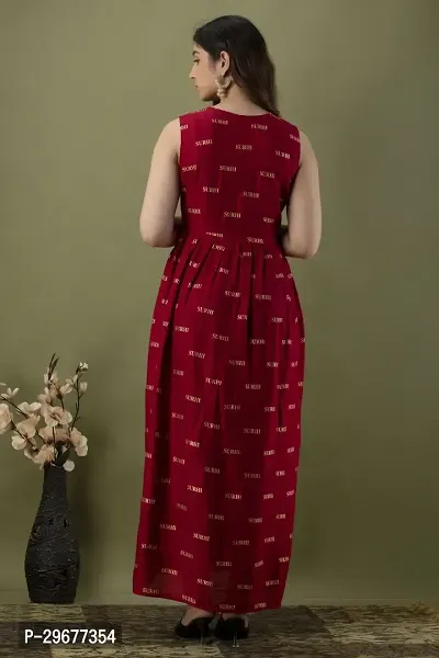 Stylish Maroon Viscose Rayon Kurta For Women-thumb2