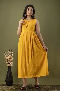 Stylish Yellow Viscose Rayon Kurta For Women-thumb2