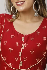 Stylish Maroon Viscose Rayon Kurta For Women-thumb3