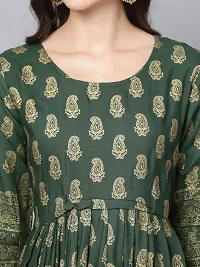 Stylish Green Viscose Rayon Kurta For Women-thumb2