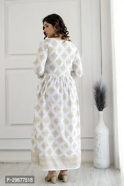 Stylish White Viscose Rayon Kurta For Women-thumb2