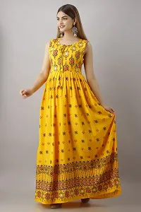 Stylish Yellow Viscose Rayon Kurta For Women-thumb2