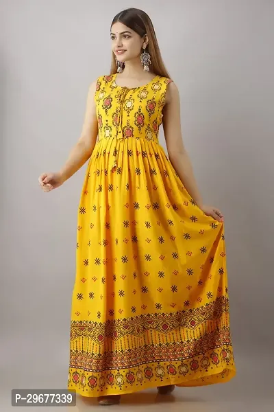 Stylish Yellow Viscose Rayon Kurta For Women-thumb3