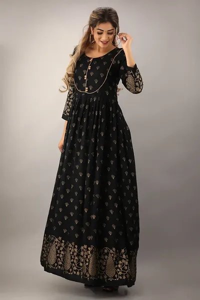 Attractive Rayon Anarkali Kurta For Women