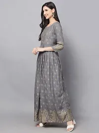 Stylish Grey Viscose Rayon Kurta For Women-thumb2