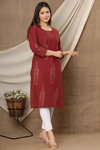 Fancy Cotton Printed Kurtas For Women-thumb1