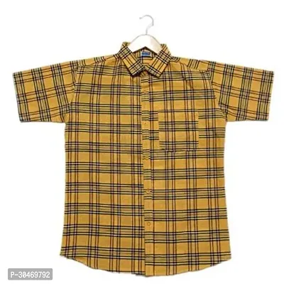 Fabulous Khadi Cotton Checked Short Sleeves Casual Shirts For Men-thumb0