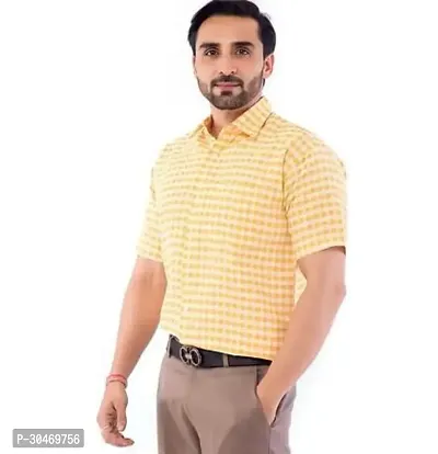 Fabulous Khadi Cotton Checked Short Sleeves Casual Shirts For Men