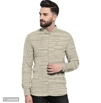 Fabulous Cotton Self Pattern Long Sleeves Casual Shirts For Men-thumb0