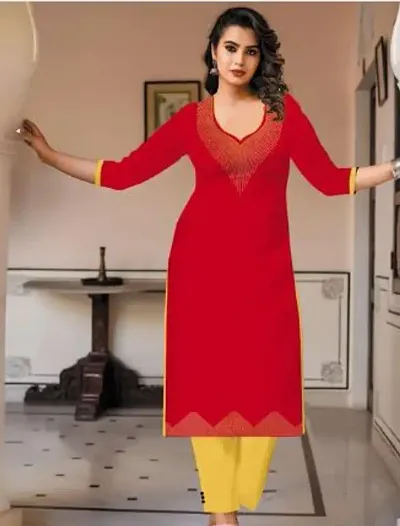 Elite Khadi Self Design Kurta with Bottom Set For Women