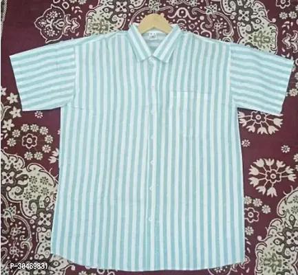 Fabulous Cotton Striped Short Sleeves Casual Shirts For Men-thumb0