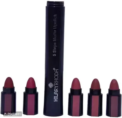 Hilary Rhoda 5 Step Matte Lipstick Multicolor, 10 Ml