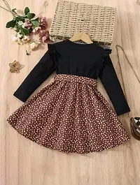 Beautiful Cotton Brown Girls Casual Dress-thumb2