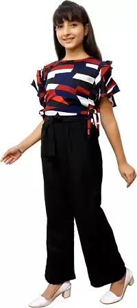 Girls Cotton Blend Top And Trouser-thumb1