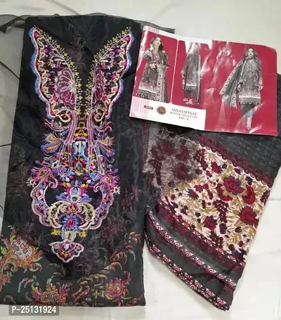 Elegant Pashmina Dress Material with Dupatta For Women