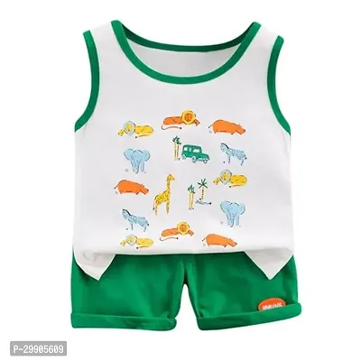 Fabulous Cotton Printed T-Shirts With Shorts For Boys-thumb0