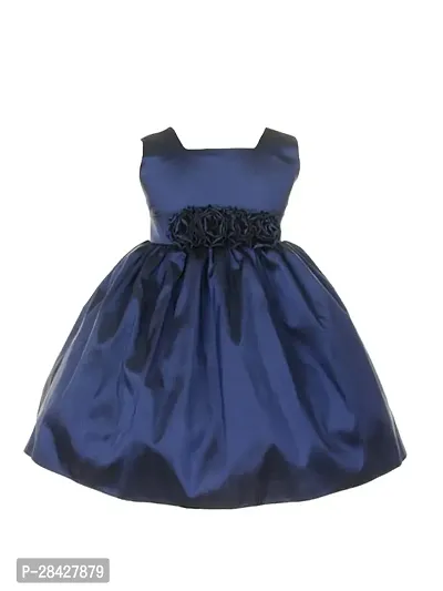 Stylish Blue Georgette Frocks Dress For Girls-thumb0