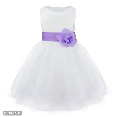 Stylish Purple Georgette Frocks Dress For Girls-thumb0