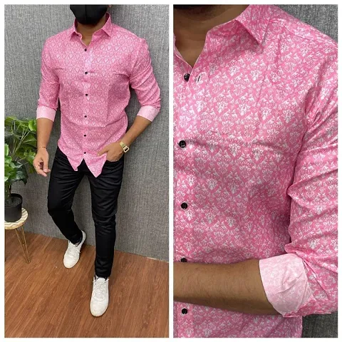 Classic Polycotton Printed Casual Shirts for Men