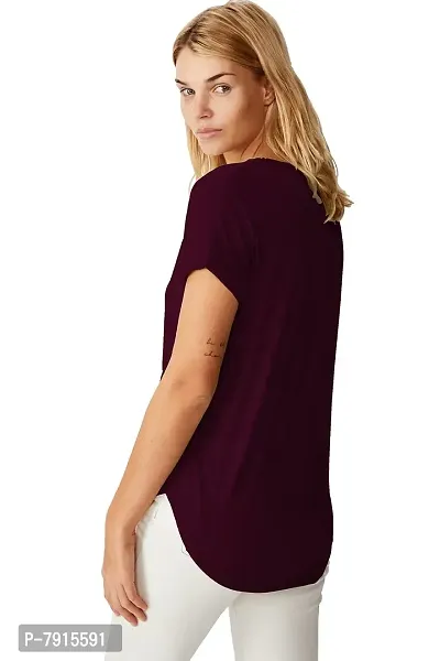 Fabricorn Combo of Plain Color Stylish Up and Down Cotton Tshirt for Women-thumb2