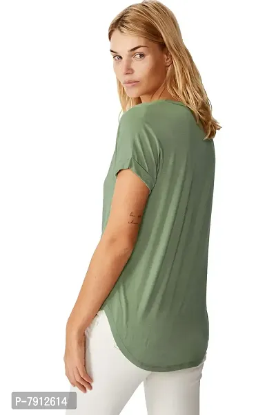 Fabricorn Combo of Plain Color Stylish Up and Down Cotton Tshirt for Women-thumb3