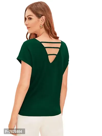Fabricorn Combo of Plain Stylish V-Neck Cotton Tshirts for Women-thumb4