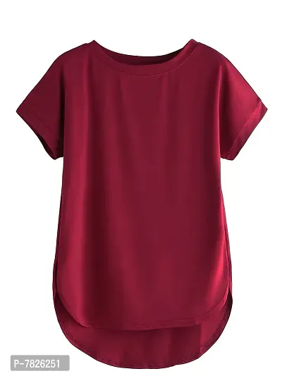 Fabricorn Combo of Plain Color Stylish Up and Down Cotton Tshirt for Women-thumb5