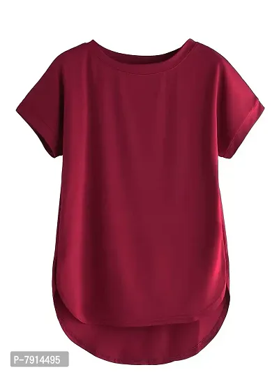 Fabricorn Combo of Plain Color Stylish Up and Down Cotton Tshirt for Women-thumb2