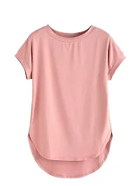 Fabricorn Combo of Plain Color Stylish Up and Down Cotton Tshirt for Women-thumb2