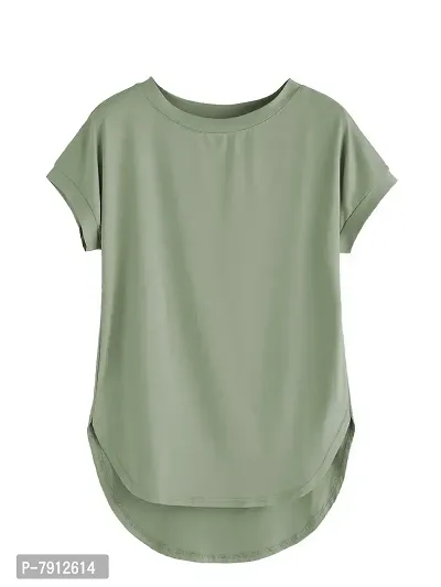 Fabricorn Combo of Plain Color Stylish Up and Down Cotton Tshirt for Women-thumb2