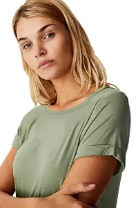 Fabricorn Combo of Plain Color Stylish Up and Down Cotton Tshirt for Women-thumb4