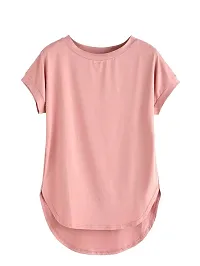 Fabricorn Combo of Plain Color Stylish Up and Down Cotton Tshirt for Women-thumb1