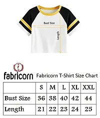 Fabricorn White Short Sleeve Stylish Round Neck Cotton Tshirt for Women (White)-thumb2