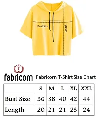 Fabricorn Stylish Cotton Solid Colour Short Sleeve Hooded Tshirt for Women-thumb4