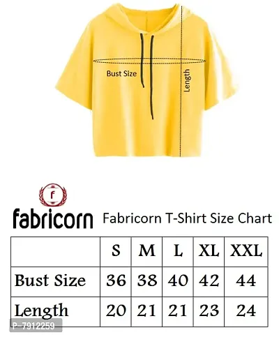 Fabricorn Stylish Cotton Solid Colour Short Sleeve Hooded Tshirt for Women-thumb5