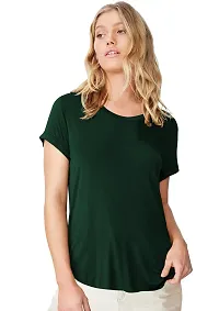 Fabricorn Combo of Cotton V-Neck Up Down Short Sleeve Tshirt for Women (Pack of 2)-thumb4
